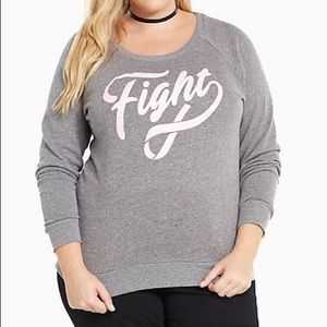 SOLD Torrid Fight Breast Cancer Sweatshirt -Size 3